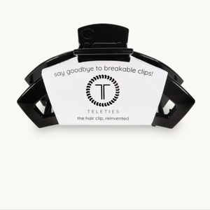 Teleties Open Jet Black Medium Hair Clip| Open Style/Hair Can Be Seen\ NWT